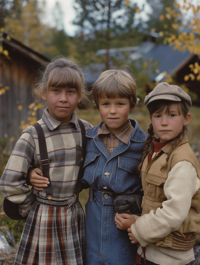 Autumn Children Outdoors