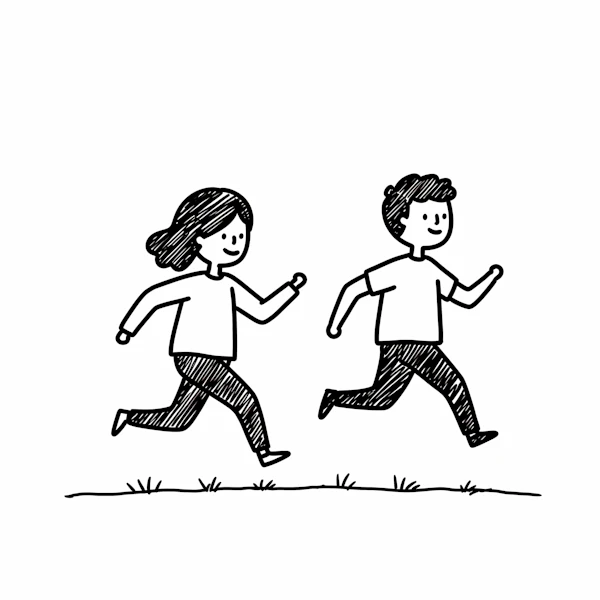 Running Cartoon Duo