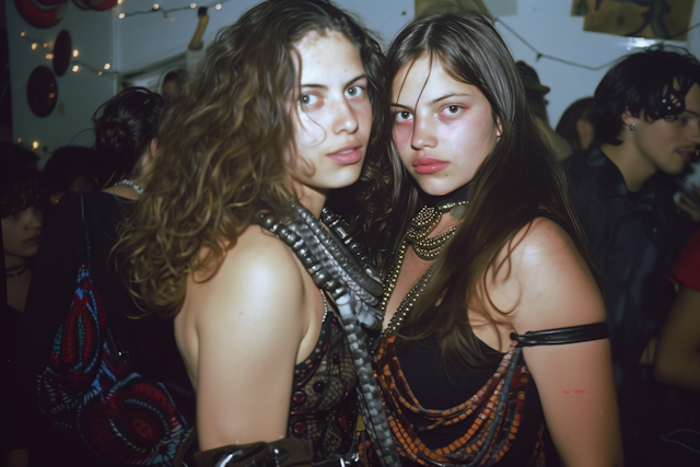 Two Young Women at a Party