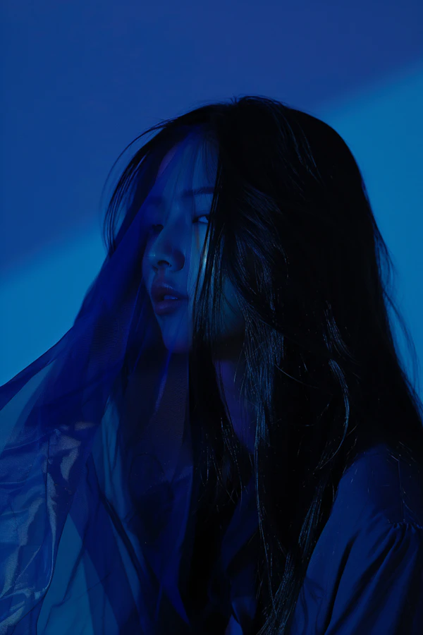 Ethereal Blue Portrait