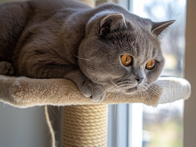 Pensive British Shorthair Cat