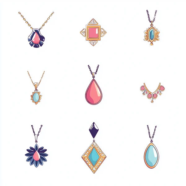 Illustrated Necklaces