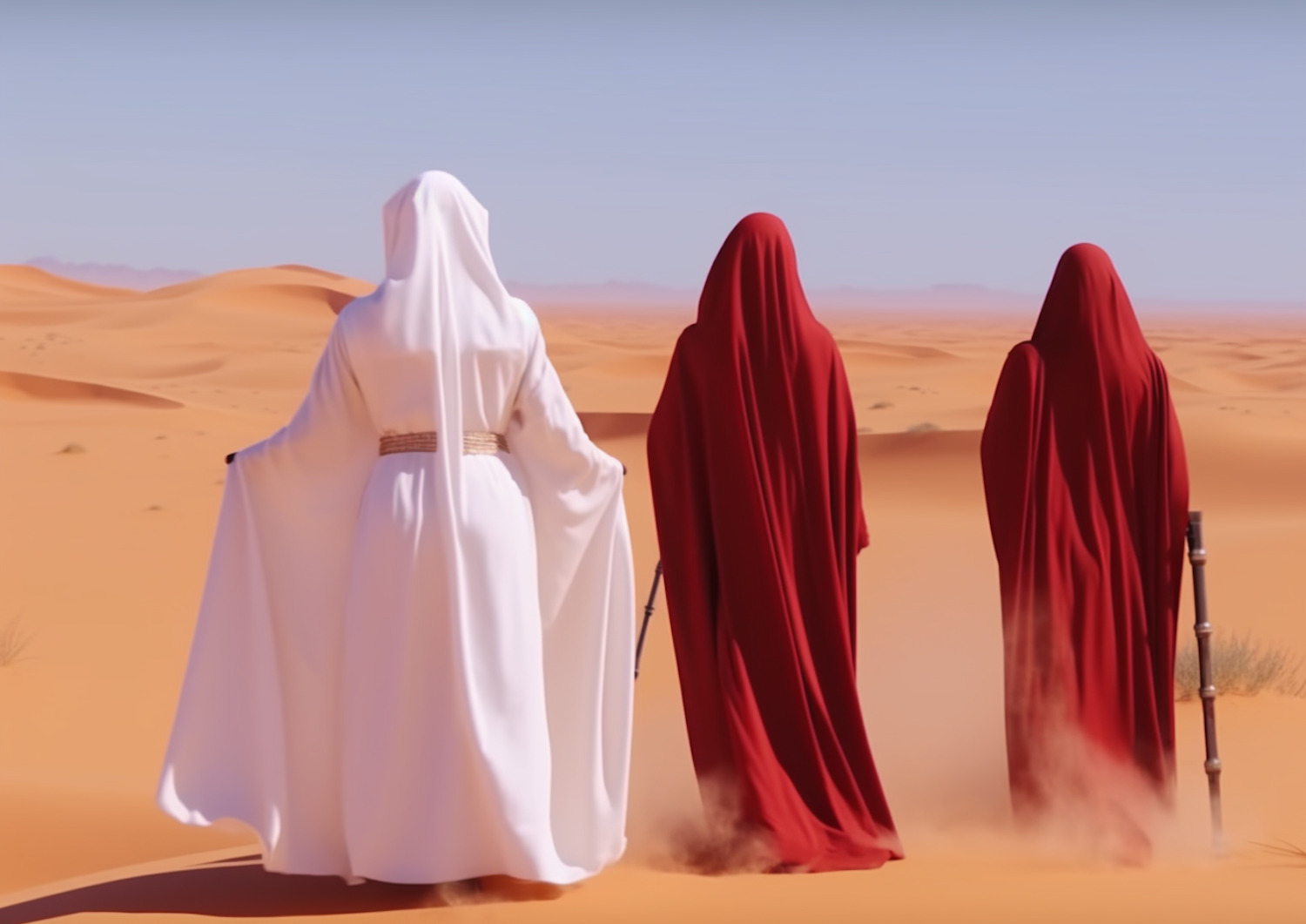 Desert Pilgrimage in Traditional Robes