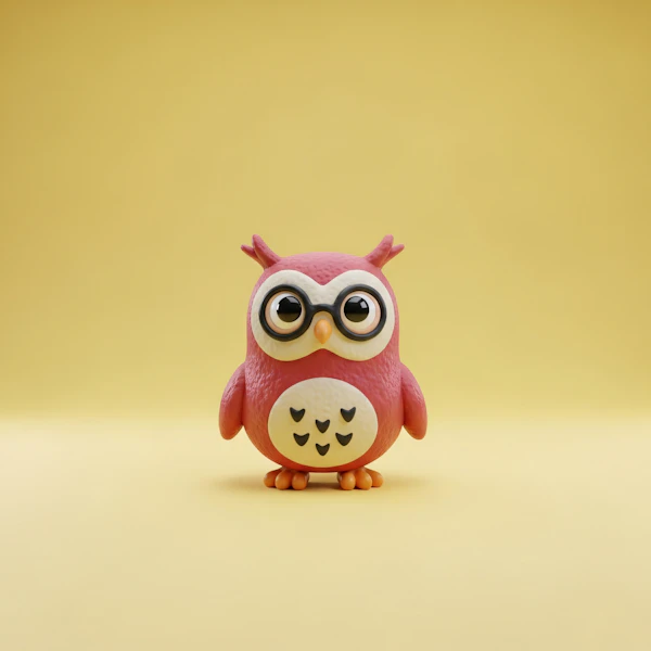 Whimsical Owl Figurine