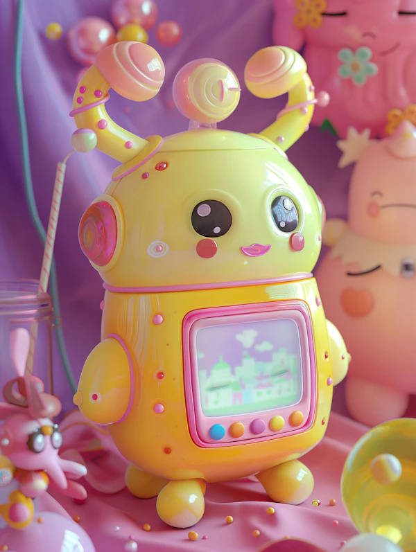 Whimsical Cartoon Robot