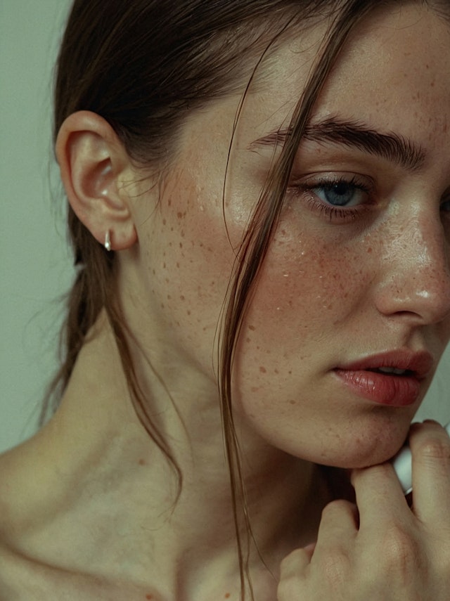 Close-up Portrait with Freckles