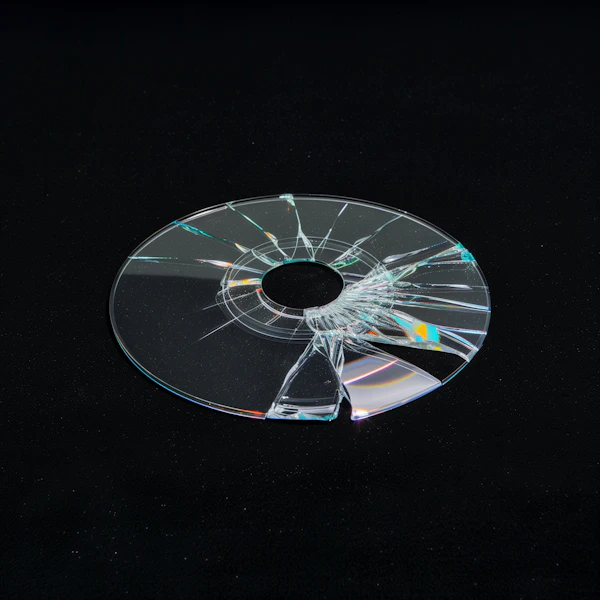 Shattered CD on Black