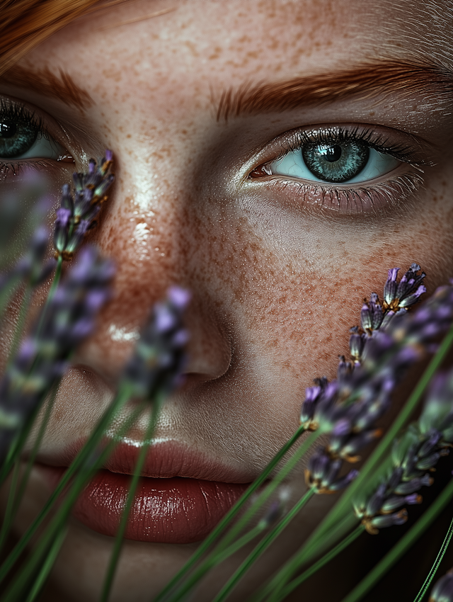 Close-up Portrait with Lavender