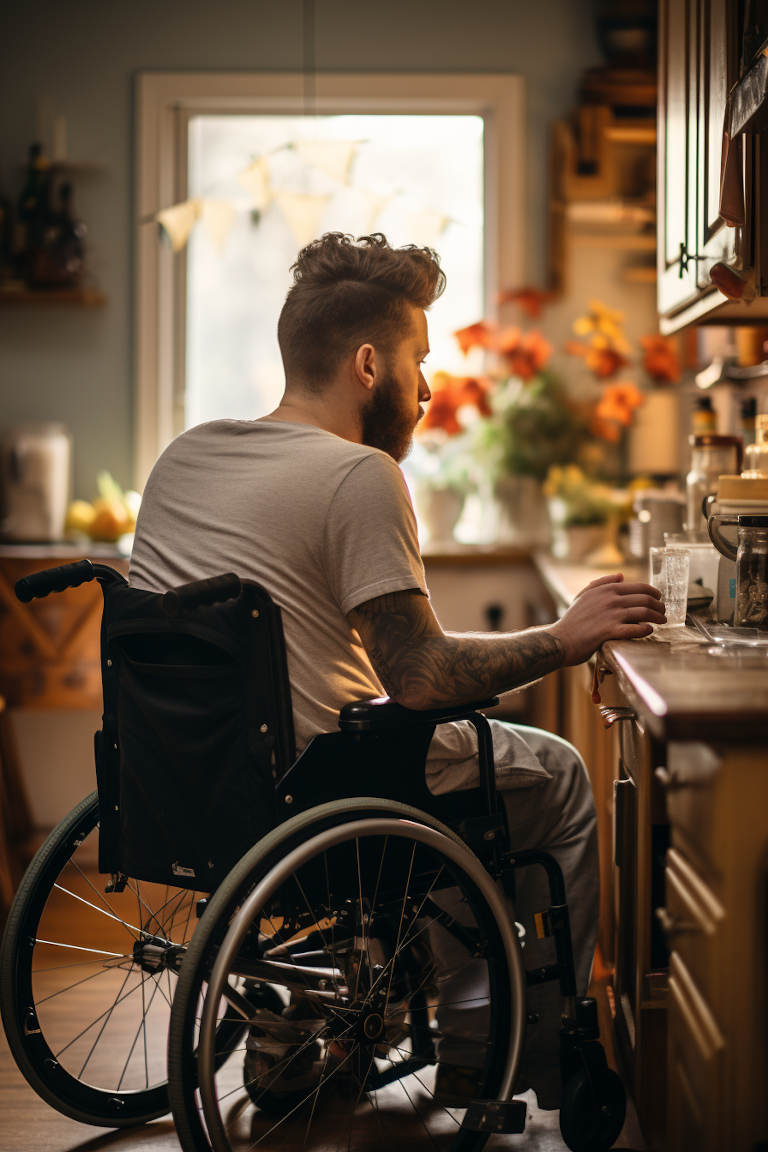 Contemplation in the Sunlit Kitchen