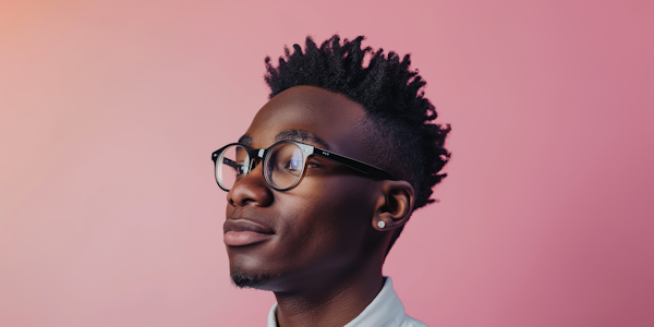 Contemplative Young Man Profile Portrait