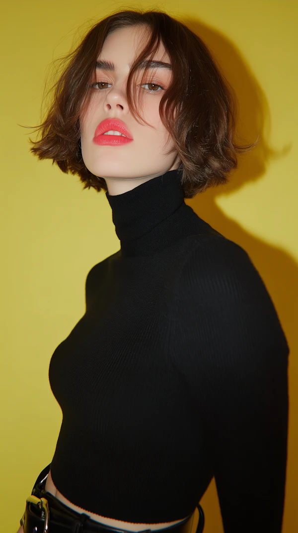 Portrait with Yellow Background