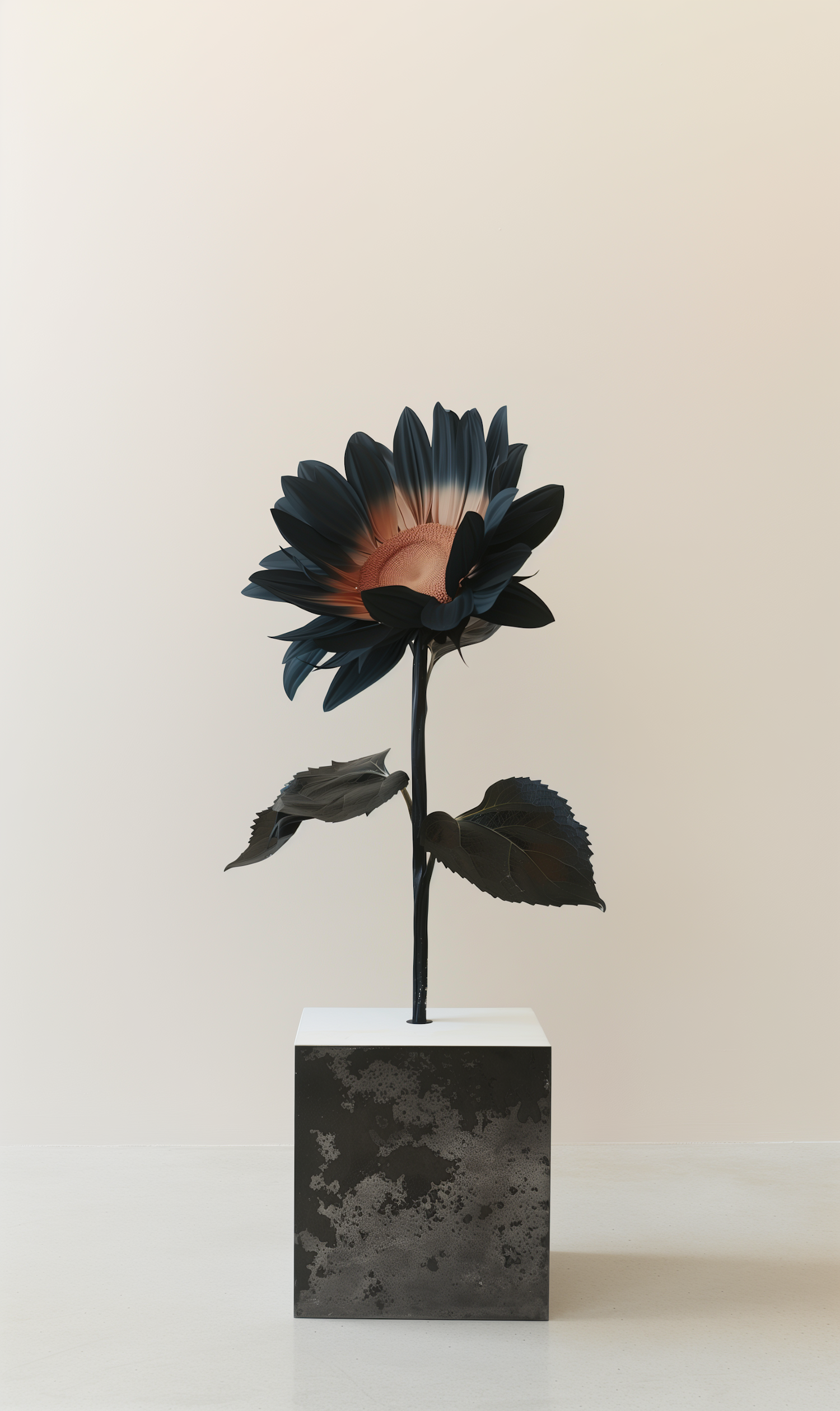 Striking Dark Flower on Pedestal