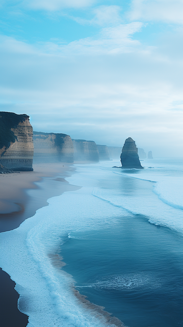 Tranquil Coastal Monolith