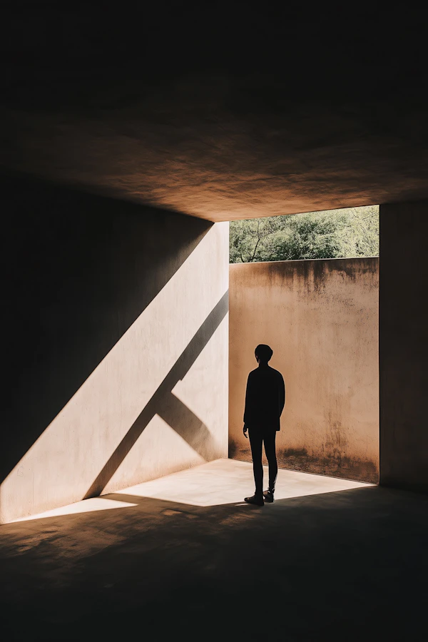 Sunlit Architectural Scene