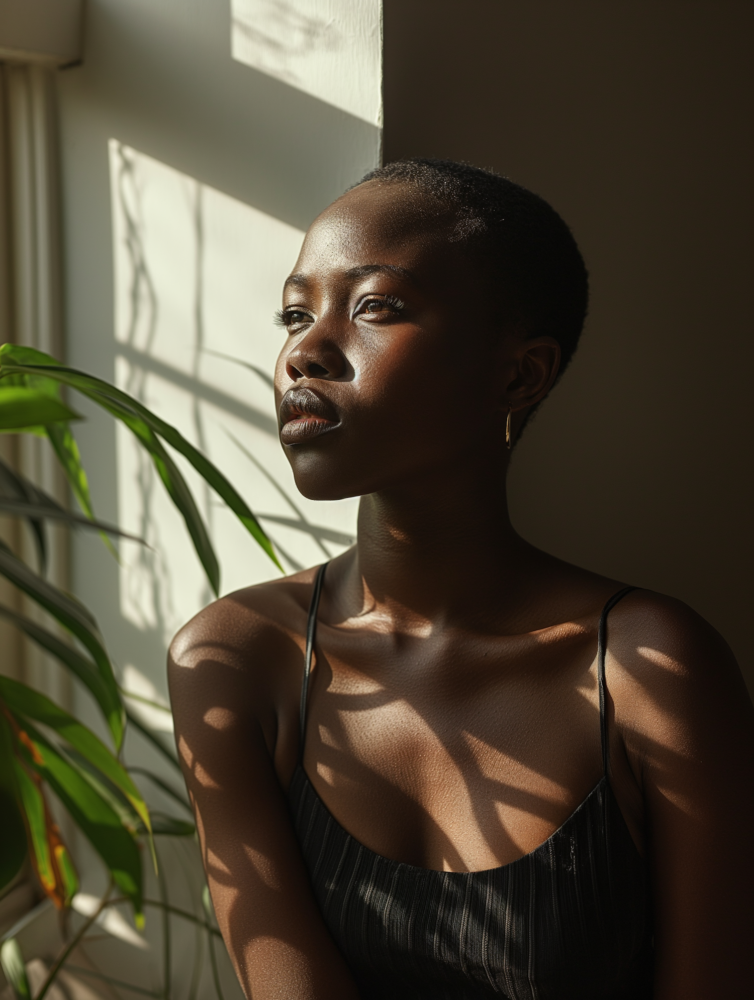 Contemplative Serenity in Sunlight