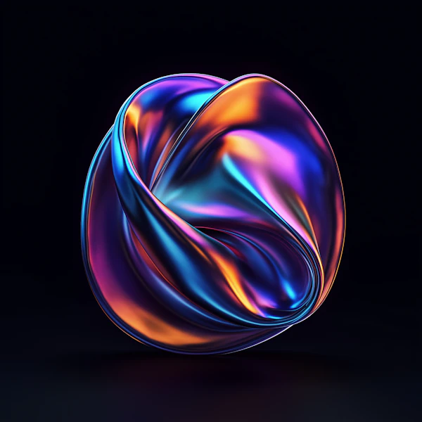 Iridescent Ribbon Loop