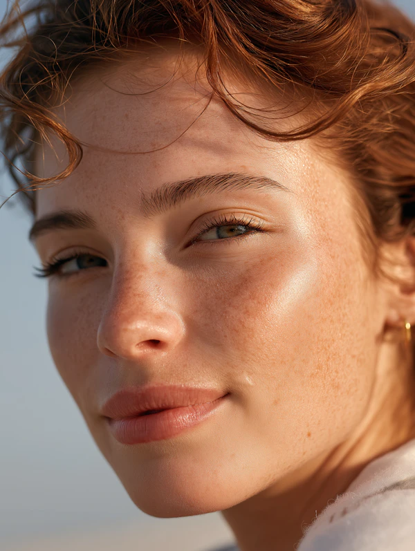 Sunlit Freckled Portrait
