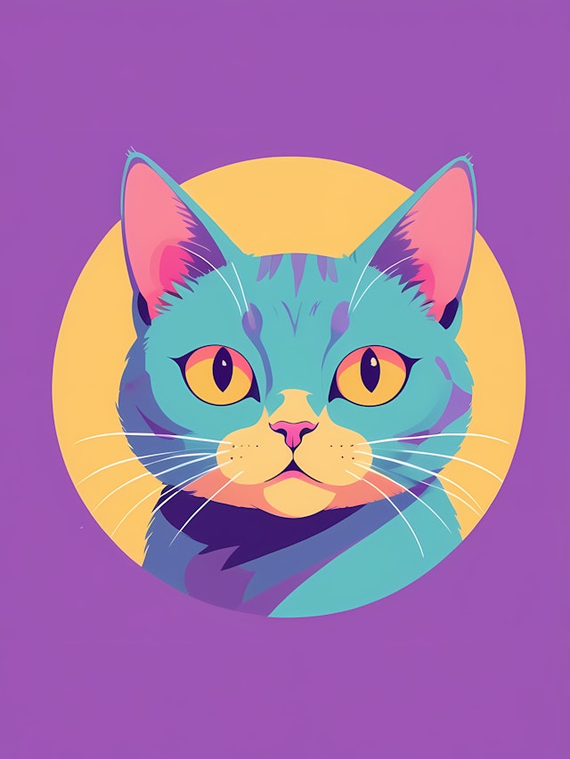 Stylized Cat Illustration