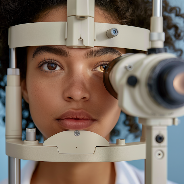 Optometry Eye Exam Close-Up