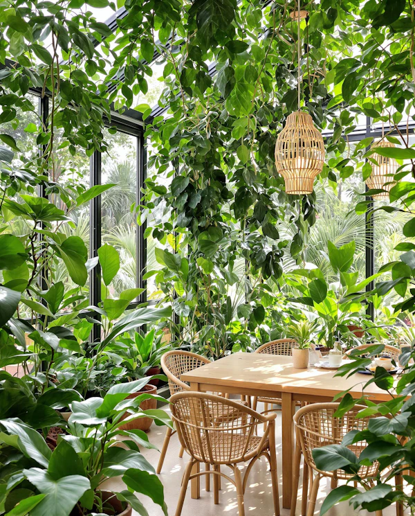 Lush Indoor Garden Room