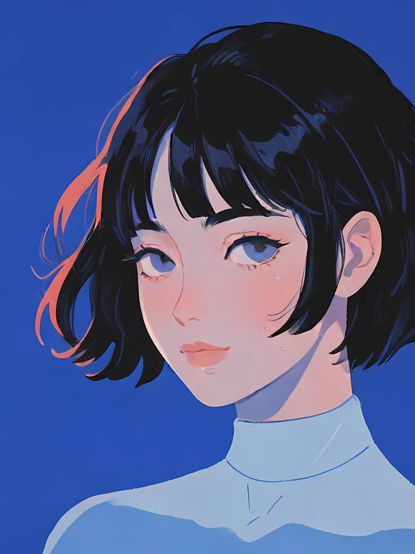 Stylized Portrait of a Young Woman