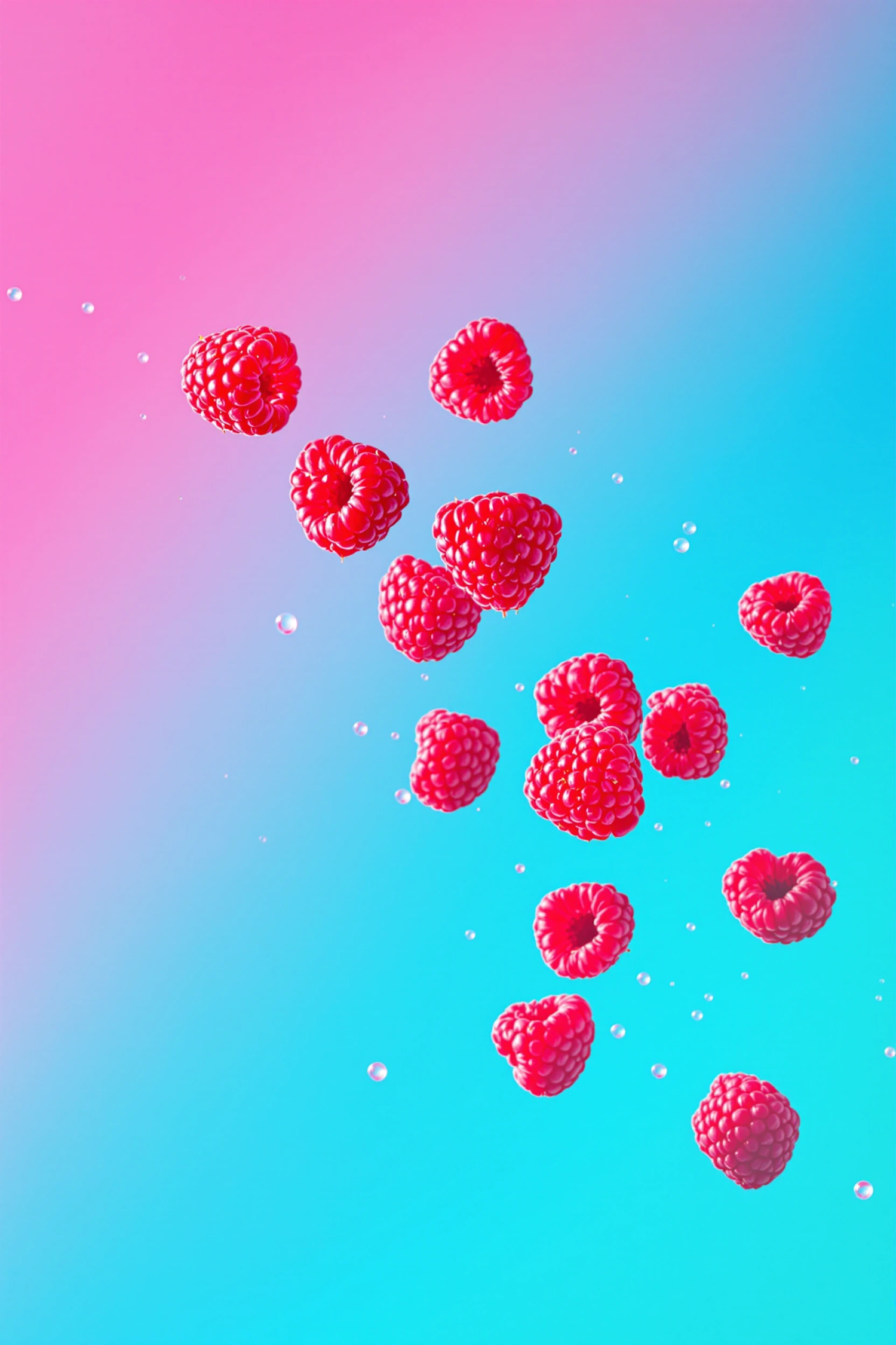 Floating Raspberries