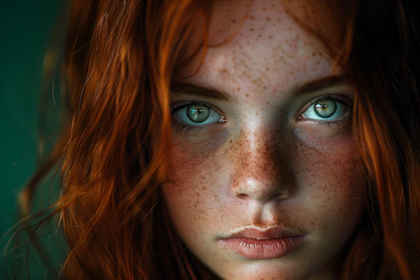Freckled Redhead Portrait