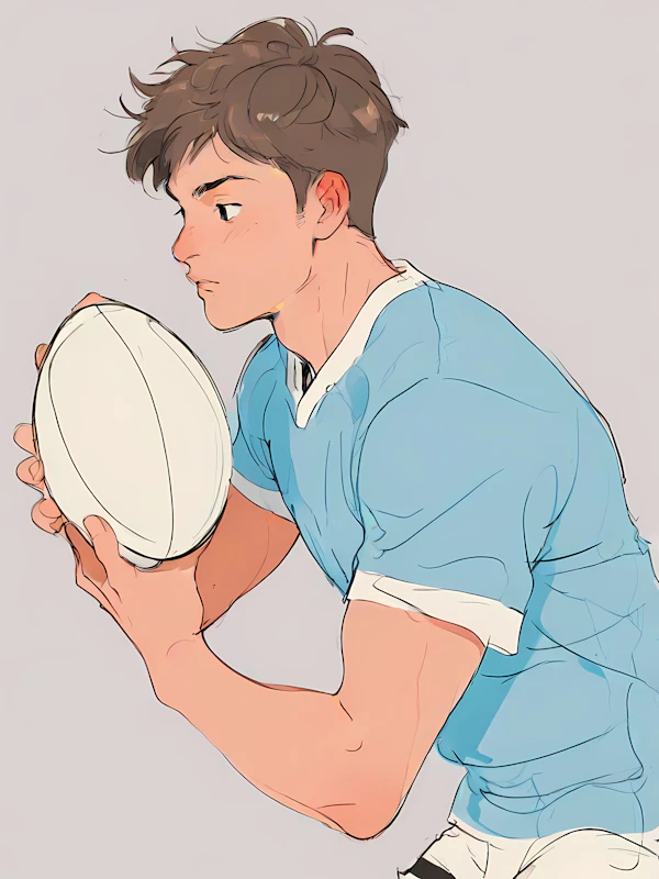 Rugby Player Illustration