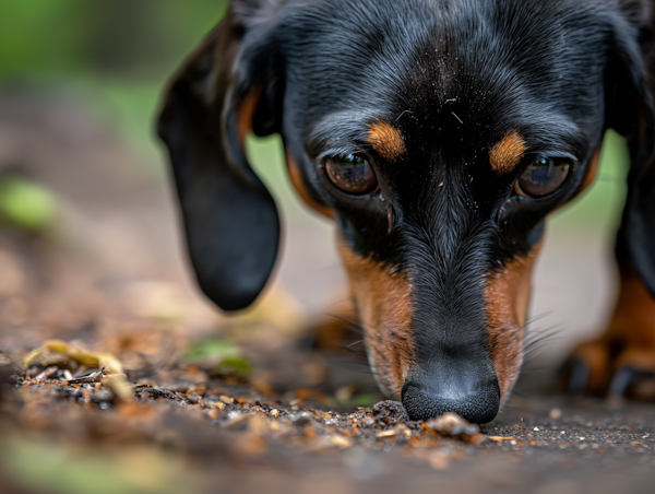 Focused Black and Tan Dachshund