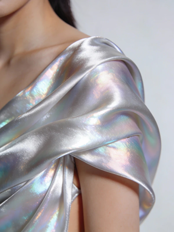Iridescent Fabric Close-Up