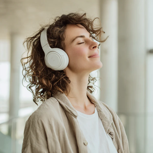 Woman Enjoying Music