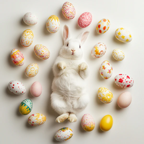 Easter Bunny and Eggs