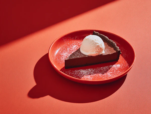 Chocolate Tart with Ice Cream