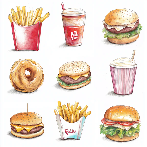 Fast Food Illustrations