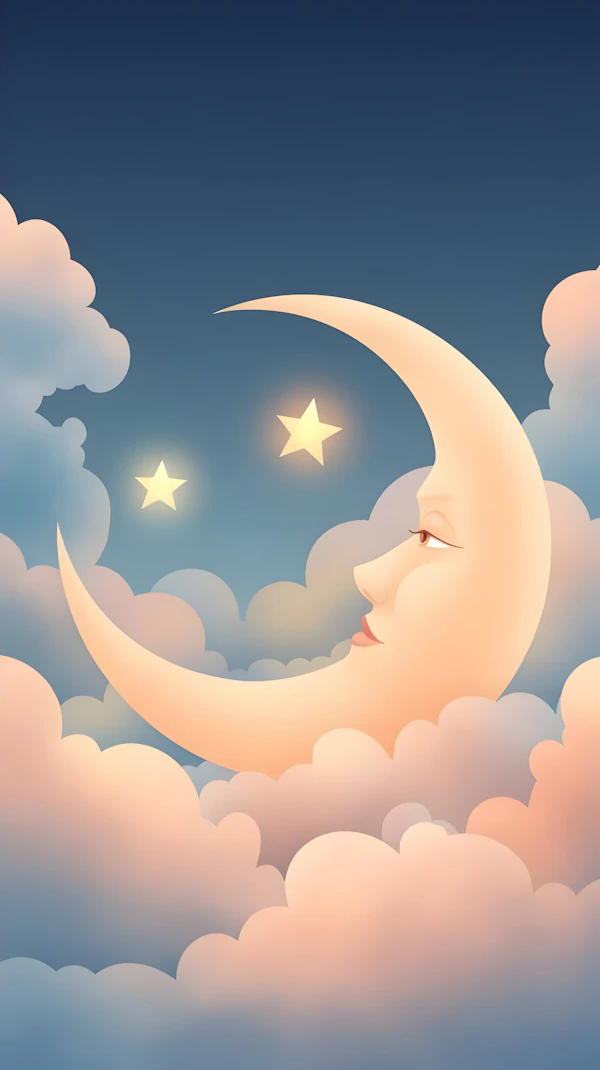 Whimsical Moon Artwork