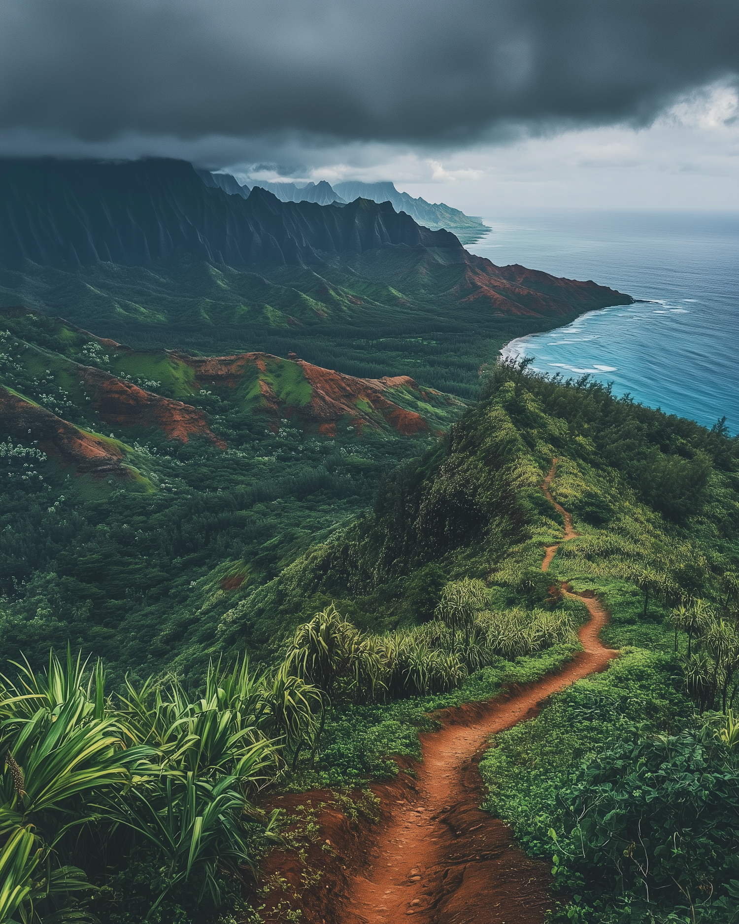 Dramatic Cliffs and Winding Path