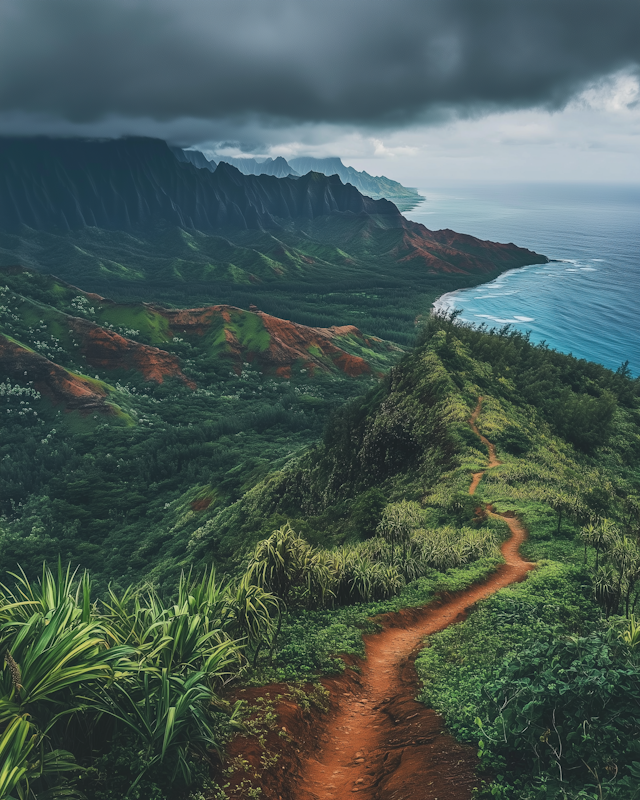 Dramatic Cliffs and Winding Path