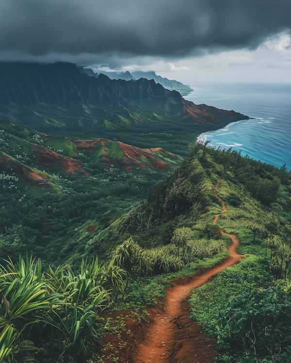 Dramatic Cliffs and Winding Path