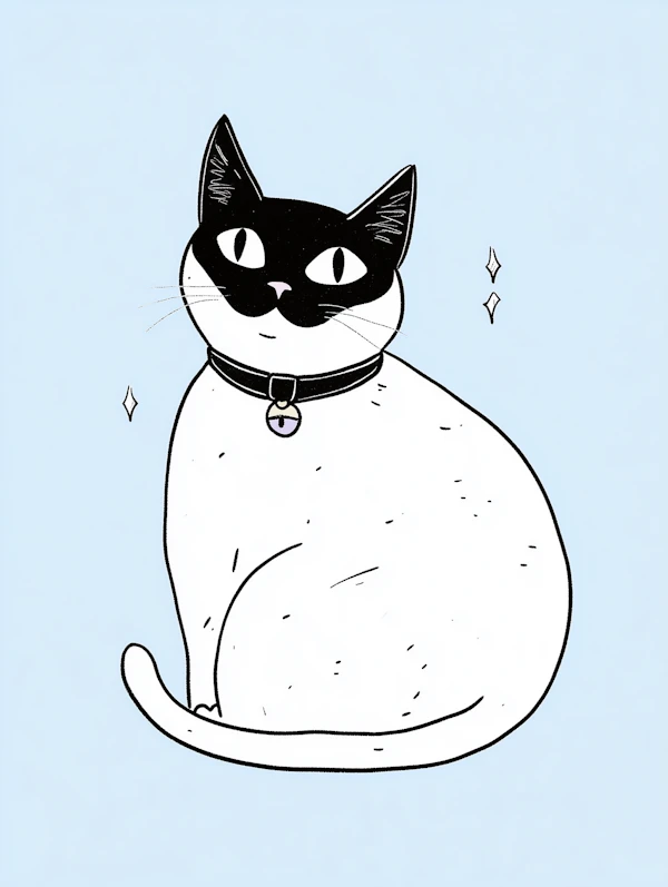 Minimalist Cat Illustration
