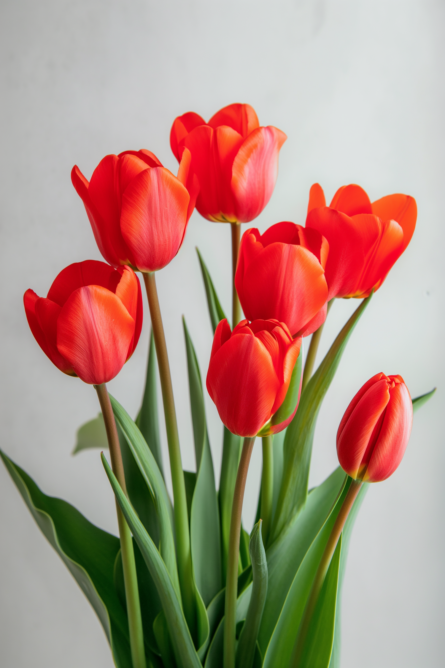 Velvety Red Tulip Array