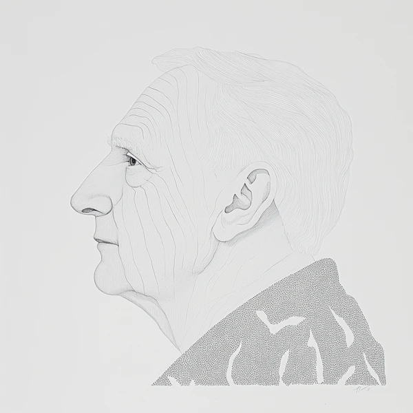 Elderly Man Illustration