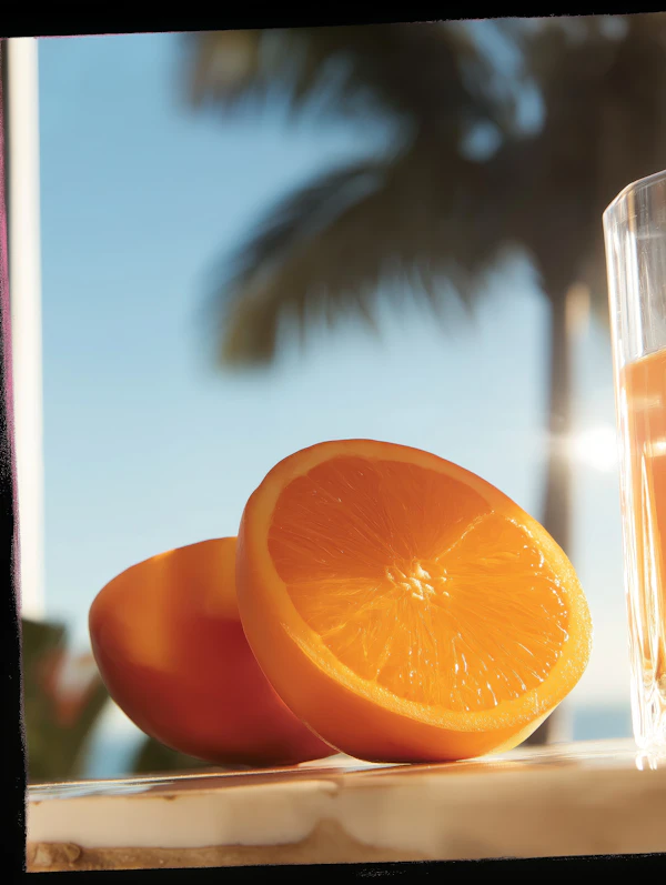 Orange and Juice Close-Up