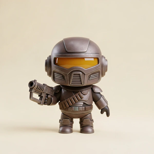 Futuristic Soldier Figurine