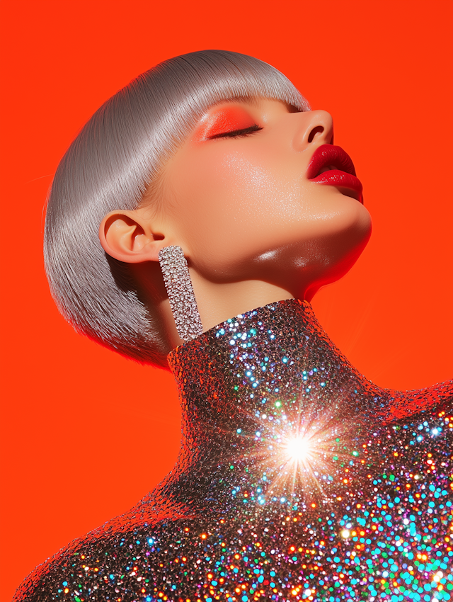 Glamorous Portrait with Bold Colors