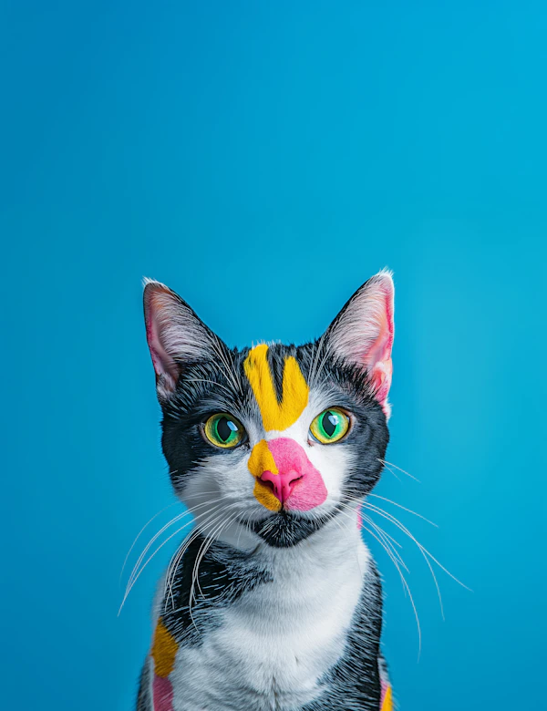Colorful Cat Portrait