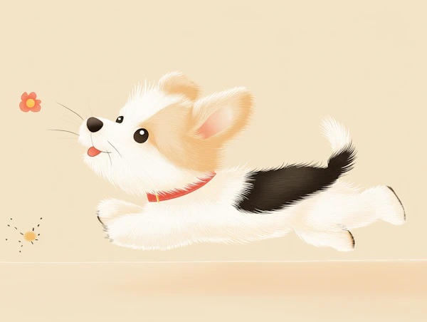 Playful Puppy Illustration