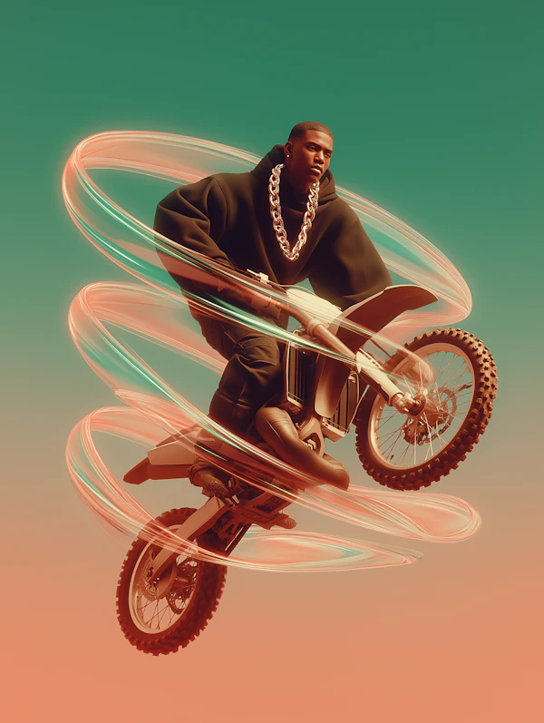 Dirt Bike Aerial Stunt