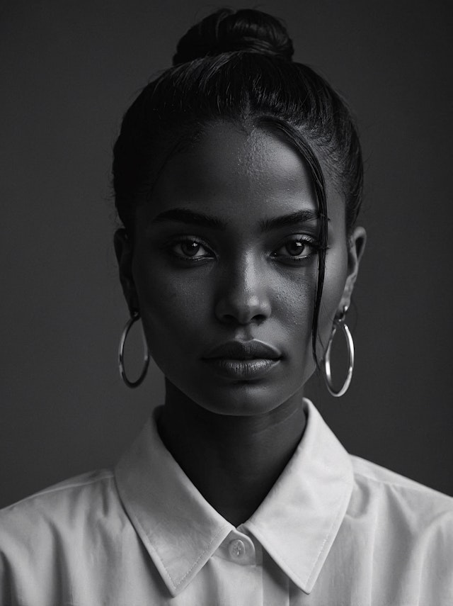 Black and White Portrait of a Woman