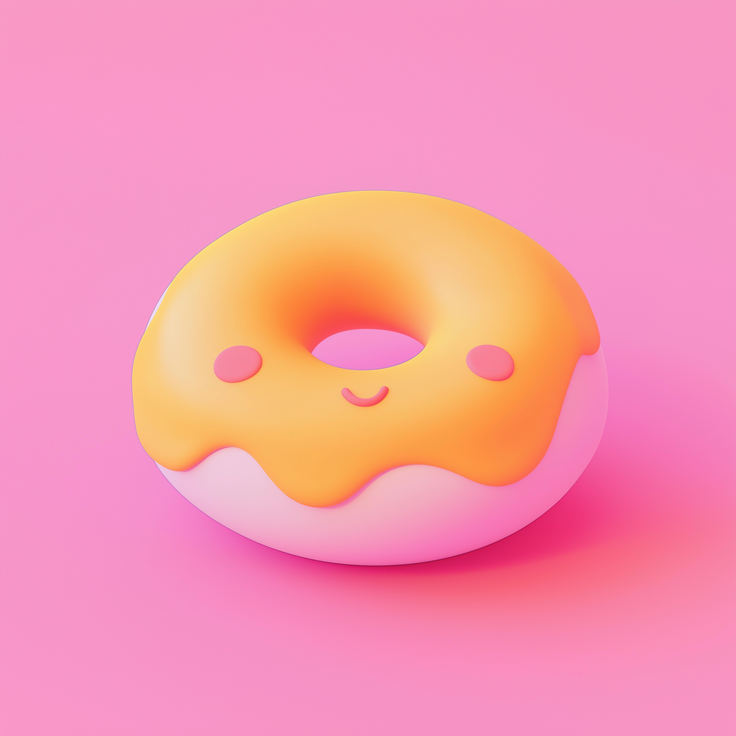 Whimsical Animated Donut Illustration