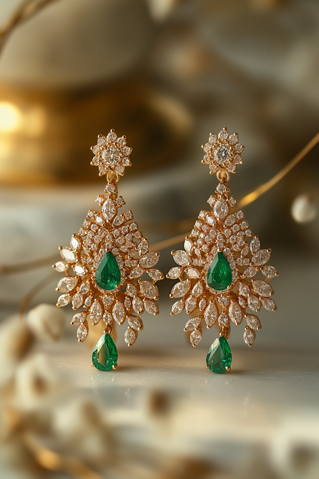 Luxurious Gemstone Earrings